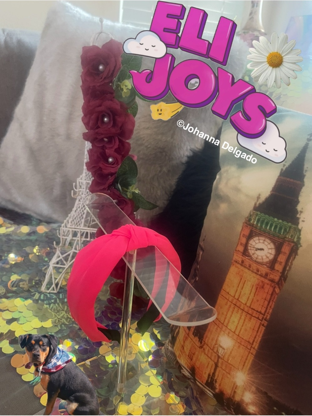 ELIJOYS Knotted Hairband in Bright Pink OS